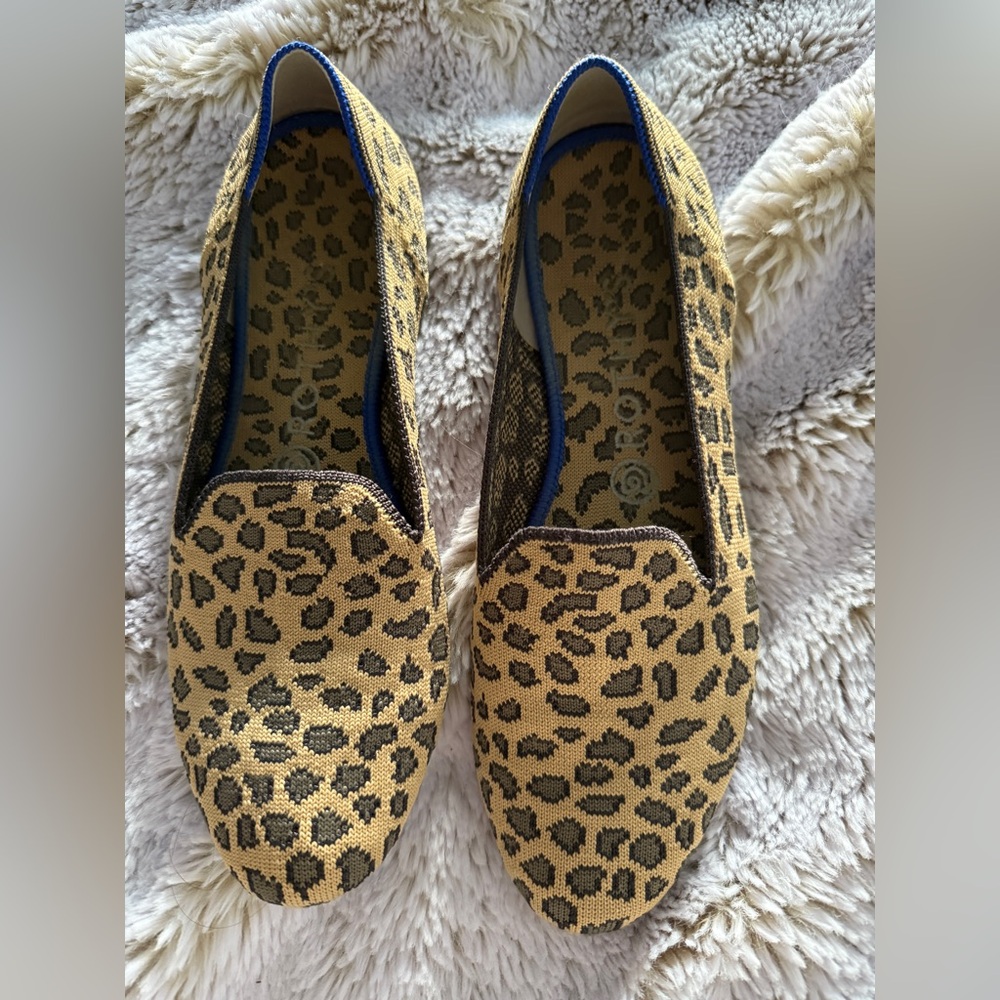 Rothy’s spotted leopard loafers size 8.5